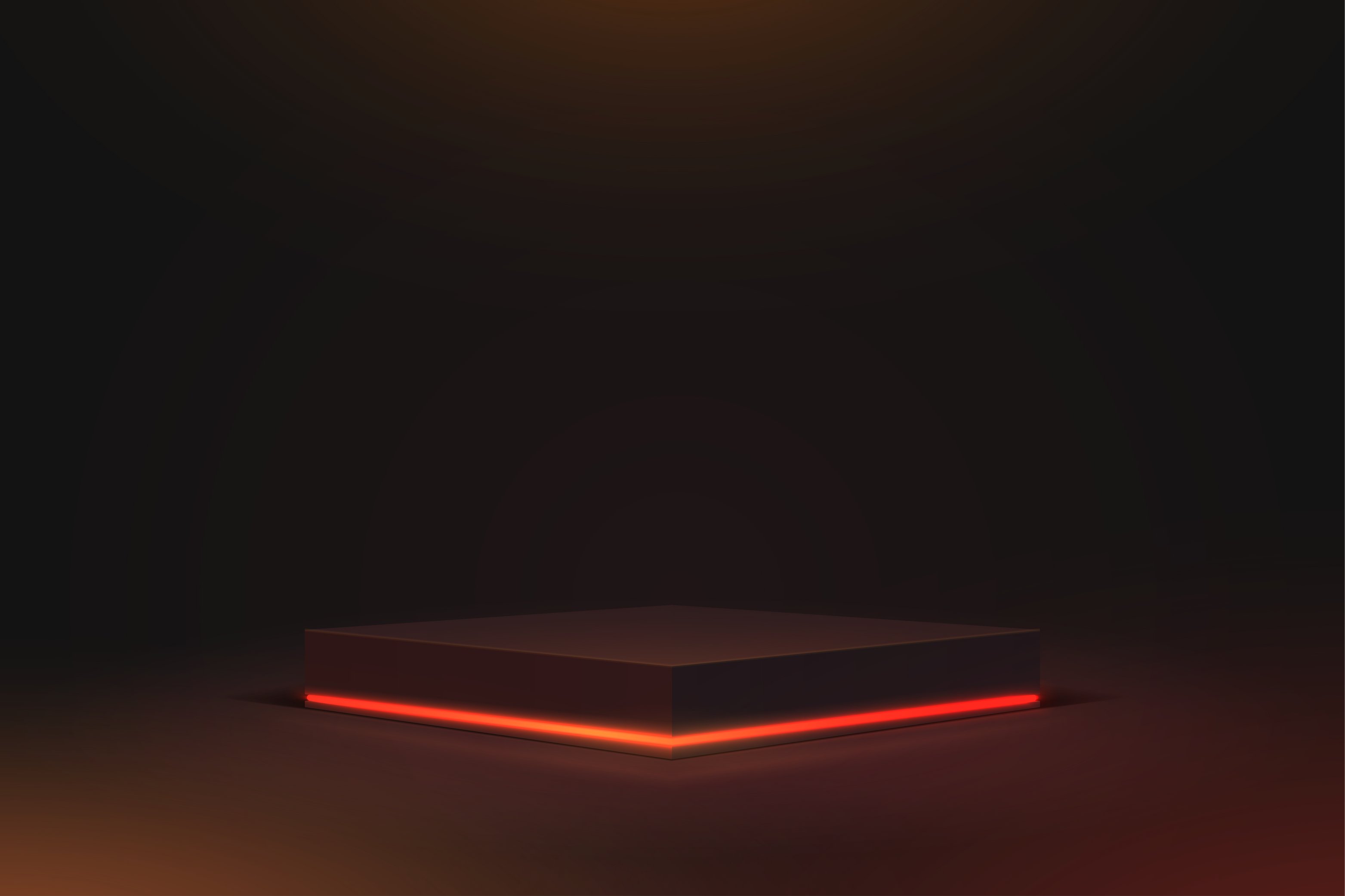 Square podium with Orange lights